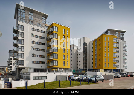 Il Boardwalk Apartments in Eastbourne Foto Stock