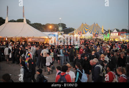 Glastonbury festival sito il sidro bus Foto Stock