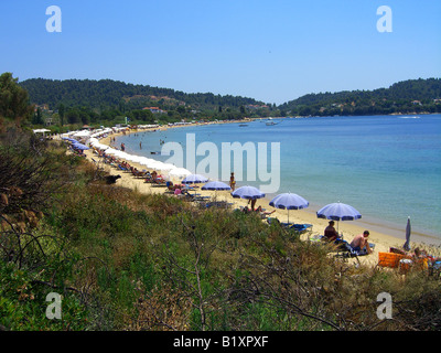 Ag Paraskevi beach e bay,Skiathos,Grecia. Foto Stock