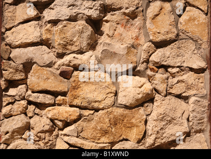 Muro di pietra texture Foto Stock