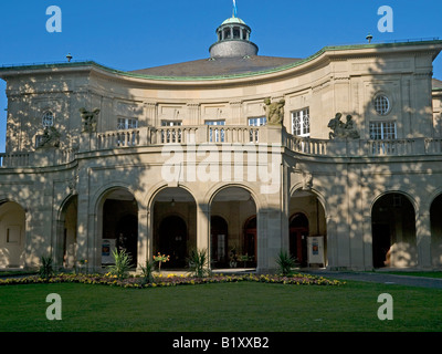 Regentenbau Rosengarten Rose Garden i giardini del centro termale SPA in Bad Kissingen Baviera Germania Foto Stock