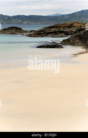 Spiaggia di sabbia, Sud Harris, Ebridi Esterne, Scozia Foto Stock