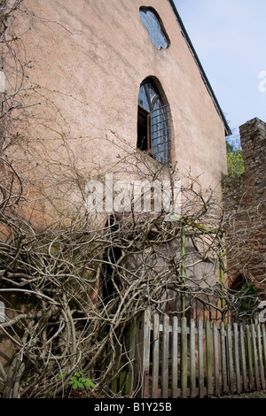 Vecchio edificio nel borgo medievale di dunster, somerset Foto Stock