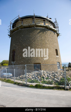 Martello Tower una struttura militare in corso di conversione in una abitazione residenziale Foto Stock