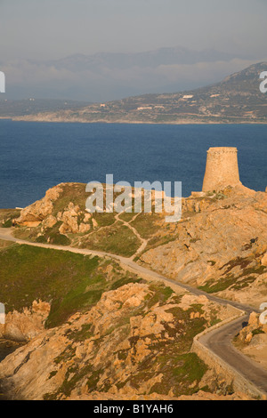 La Torre Genovese a L'Ile Rousse Foto Stock