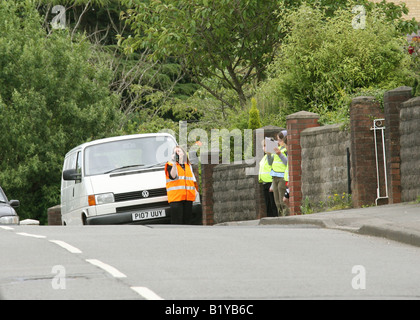 Controllo della telecamera della velocità per i veicoli che accelerano su una strada pubblica Nella città di Newport Galles del Sud GB UK 2008 Foto Stock