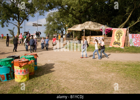 Pennard Hill campeggio Glastonbury Festival 2008 Foto Stock