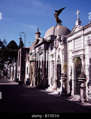 Elaborare i mausolei di marmo nella Recoleta Cemetery Buenos Aires Argentina Foto Stock