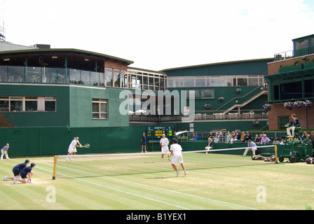 Tribunale aperto, ai campionati di Wimbledon, Merton Borough, Greater London, England, Regno Unito Foto Stock