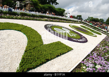 2008 Wimbledon Logo su Henman Hill, ai campionati di Wimbledon, Merton Borough, Greater London, England, Regno Unito Foto Stock