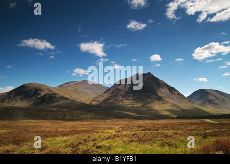 Glen Coe mountain range in Scozia Foto Stock