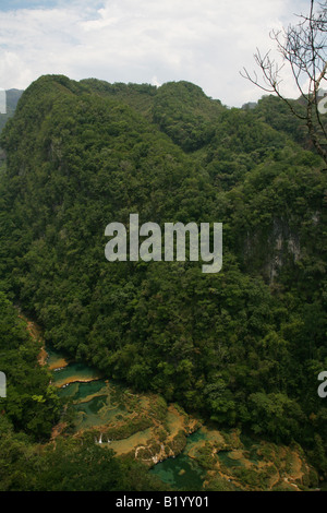 Le piscine di Semuc Champey, Guatemala Foto Stock