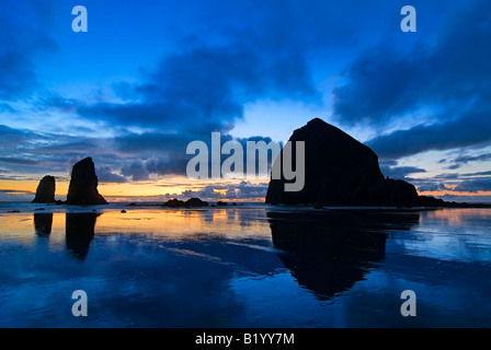 Cannon Beach SUNSET Foto Stock