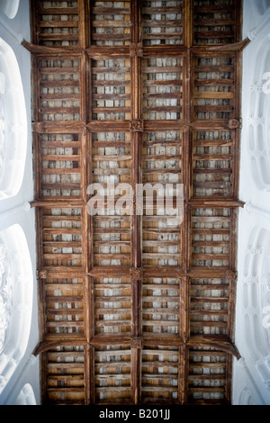 Dettaglio del soffitto della chiesa parrocchiale di San Giovanni Battista la Madonna st Laurence Thaxted Essex Foto Stock