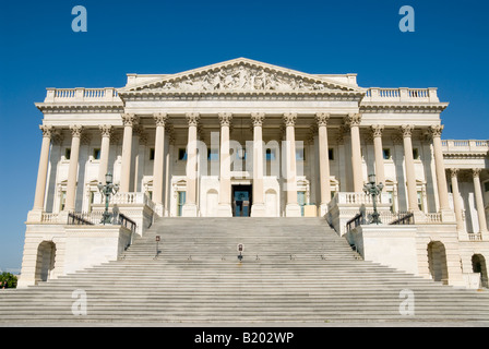 WASHINGTON DC, Stati Uniti d'America - US Capitol Building, Washington DC. Le foto scattate dal lato orientale di fronte alla casa dei rappresentanti di ala. Foto Stock