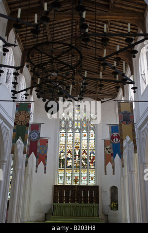 La Chiesa Parrocchiale di San Giovanni Battista la Madonna st Laurence Thaxted Essex Foto Stock