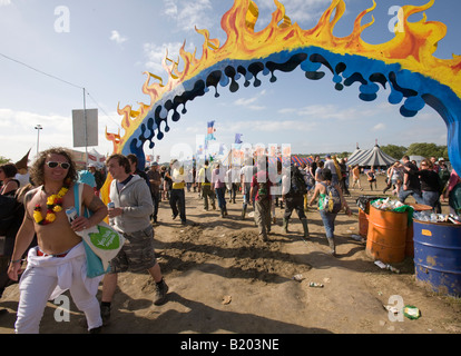 L'Arco del sole festival di Glastonbury Pilton Somerset REGNO UNITO Europa Foto Stock