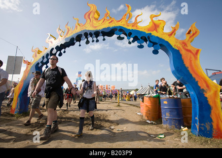 L'Arco del sole festival di Glastonbury Pilton Somerset REGNO UNITO Europa Foto Stock