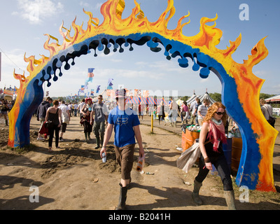 L'Arco del sole festival di Glastonbury Pilton Somerset REGNO UNITO Europa Foto Stock