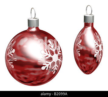 3D render di baubles di Natale Foto Stock