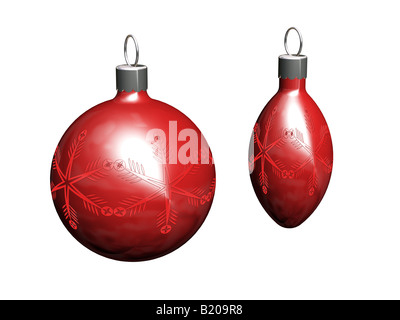 3D render di baubles di Natale Foto Stock