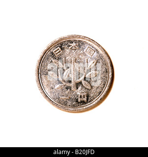 Giapponese uno Yen Coin Foto Stock