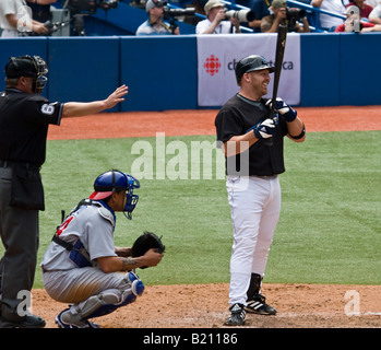 Toronto - Giugno 14, 2008 - Chicago Cubs vs Toronto Blue Jays. Chicago ha vinto 6-2. Kevin Mench a bat. Foto Stock