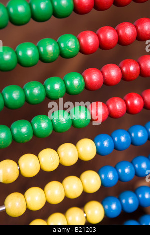 Abacus in close up dettaglio Foto Stock