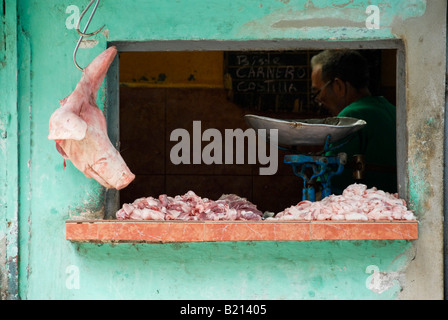 Macellerie cubano shop a l'Avana Foto Stock