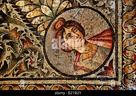 Le sezioni dei mesi e delle stagioni marciapiede iv secolo D.C. Cartagine mosaici mosaici Foto Stock