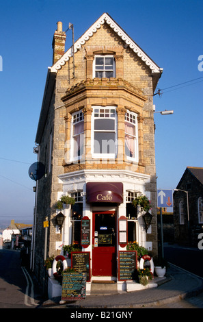 Cafe in Marazion Cornwall Inghilterra Foto Stock