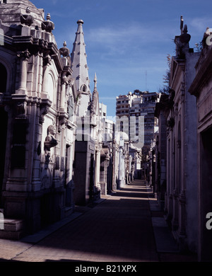 Elaborare il mausoleo di marmo nella Recoleta Cemetery Buenos Aires Argentina Foto Stock