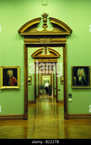 Vista interna dell'ala vecchia Galleria Nazionale di Dublino in Irlanda Foto Stock