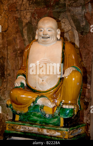 Budai grasso monaco sorridente incarnazione del Buddha dinastia Ming Henan provevince ( Chenghua annuncio 1486 ) cinese Cina Foto Stock