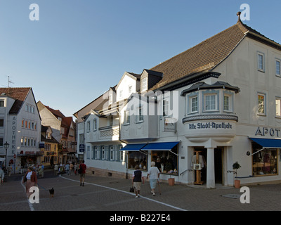 Città vecchia farmacia nella città di Bad Orb Hesse in Germania Foto Stock