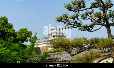 Himeji Banshu Castle, noto come airone bianco Castello, Hyogo JP Foto Stock