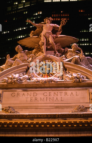 Grand orologio centrale e Met Life NYC Foto Stock