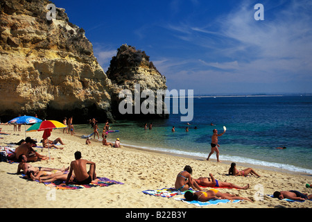 Praio do Camilo Lagos Algarve Portogallo Foto Stock