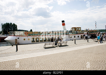 In nave a vapore in Europa Waren Mueritz Foto Stock