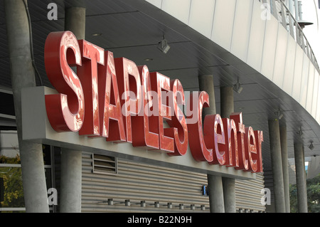 Lo Staples Center, il centro cittadino di Los Angeles California USA Foto Stock