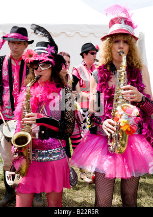 Il Ambling Band festival di Glastonbury Pilton Somerset REGNO UNITO Europa Foto Stock