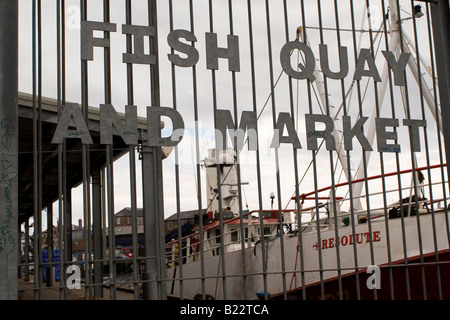 Il molo del pesce e il Mercato di North Shields, Inghilterra. Foto Stock