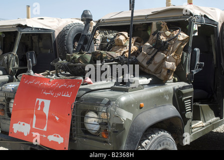 Reggimento RAF landrover, Kandahar, Afghanistan Foto Stock