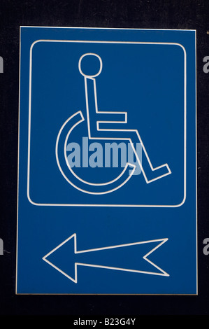 Accesso disabili sign in New York Foto Stock