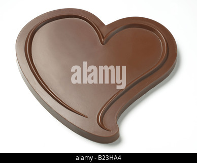 Al cioccolato a forma di cuore Foto Stock