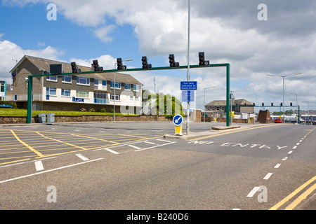 Light and queing area for the Ferry at Torpoint Cornwall UK Foto Stock