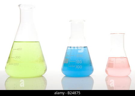 Tre matracci tarati in una riga Foto Stock