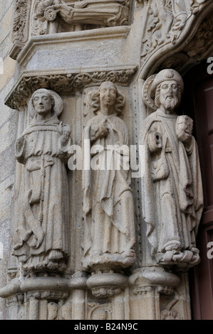 Portale del Colegio de San Xerome (XVII secolo), Santiago de Compostela, Galizia, Spagna Foto Stock