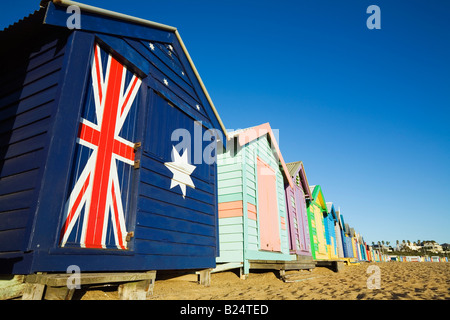 Spiaggia di capanne - Melbourne, Victoria, Australia Foto Stock