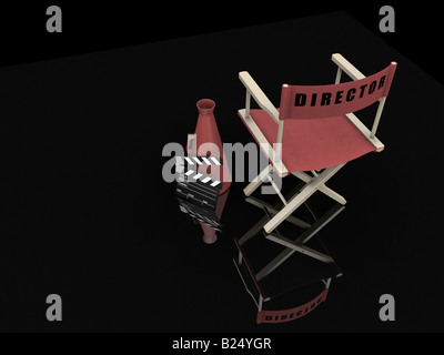 3D render di una Poltrona regista Foto Stock